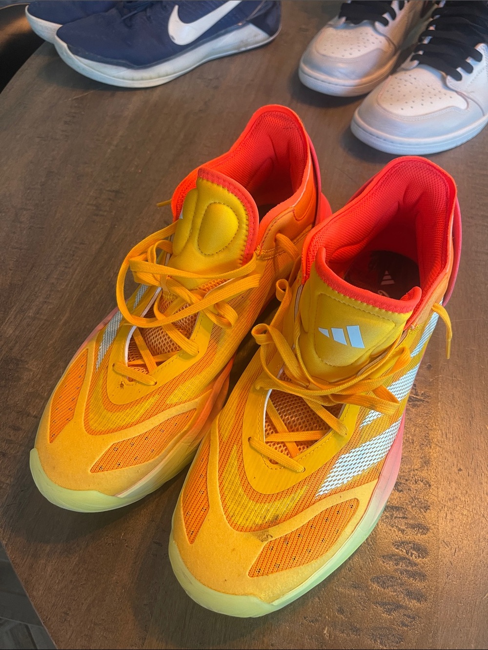 Men’s Bright Yellow & Orange Athletic Sneakers